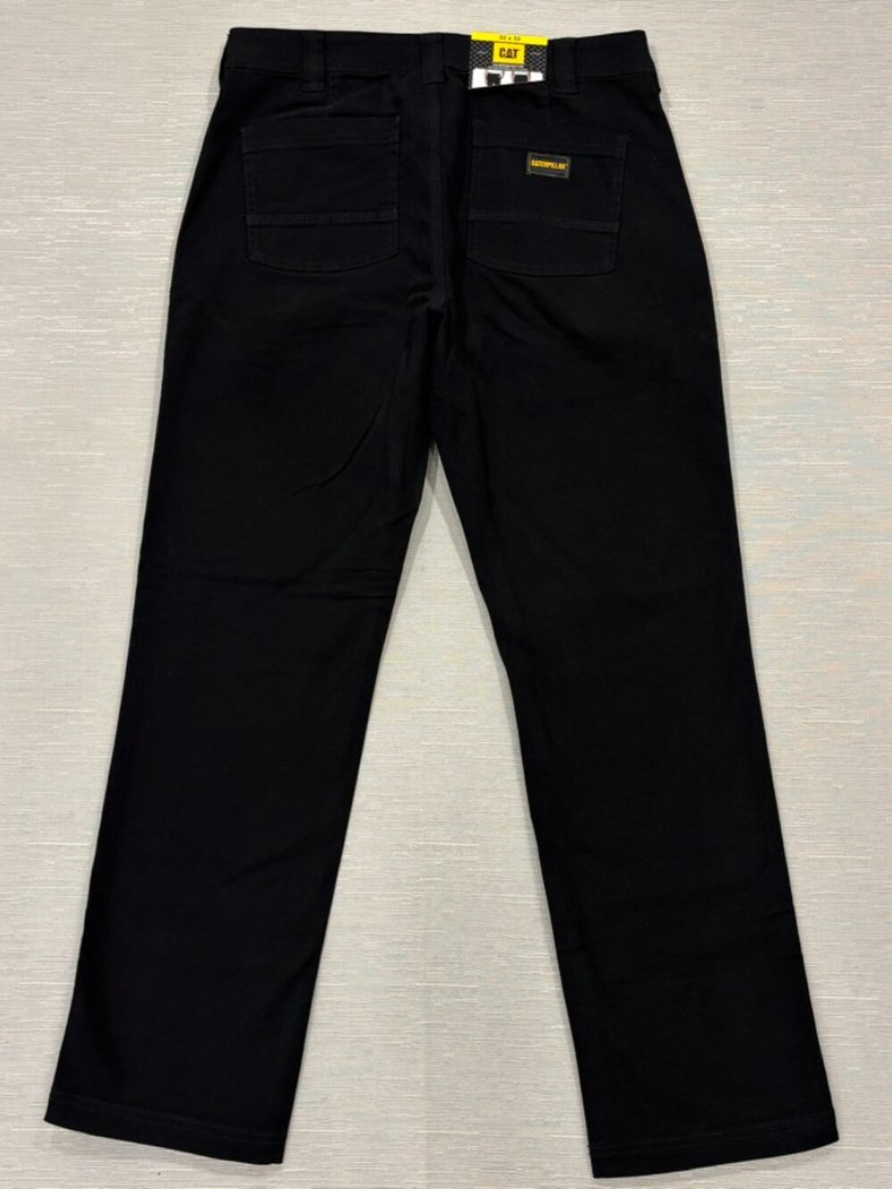 CAT Caterpillar Utility Work Pants Mens 32 x 32 Black Flex Waistband Cell Pocket